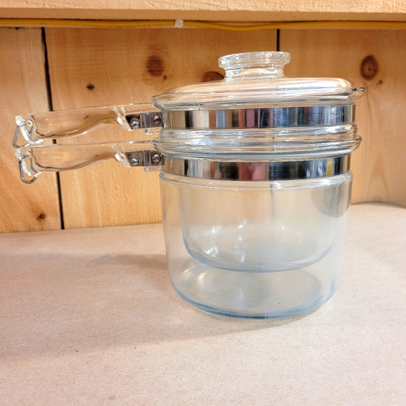 Pyrex Kitchen Vintage Pyrex Flameware Glass Double Boiler Poshmark